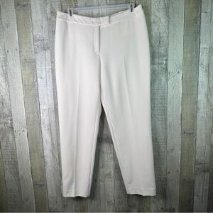 Anne Klein Size 14 Cream Color Dress Pants w/Mock Back Pockets No Front Pockets